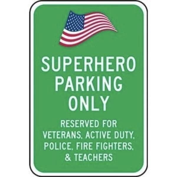Accuform RESERVED PARKING SIGN SUPERHERO FRP095RA FRP095RA - main